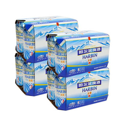 白菜价！哈尔滨啤酒 冰爽拉罐330ml*24/听