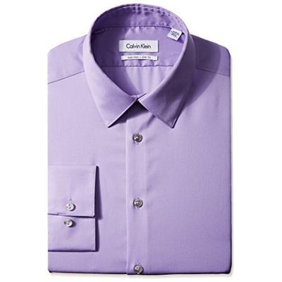 特价！Calvin Klein CK 男士免熨修身纯棉长袖衬衫