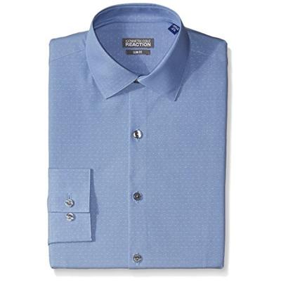 优惠价！Kenneth Cole 男式纯色修身衬衫