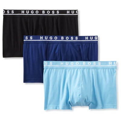 透气舒适！BOSS HUGO BOSS男士弹力四角内裤3条装