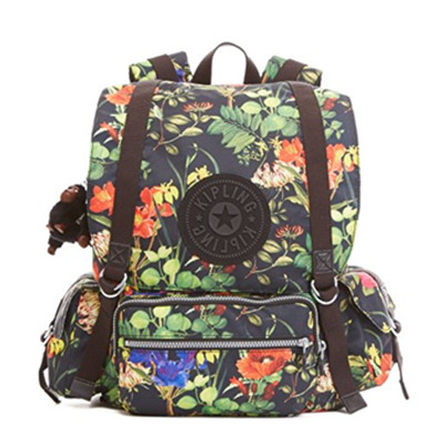 再降！Kipling Joetsu Printed凯普林休闲双肩包