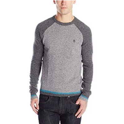 保暖舒适！企鹅Original Penguin Raan 男士圆领羊毛衫