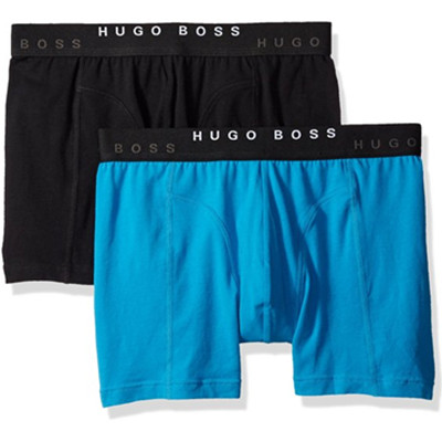 透气舒适！HUGO BOSS Cyclist Solid男 平角内裤 2条装