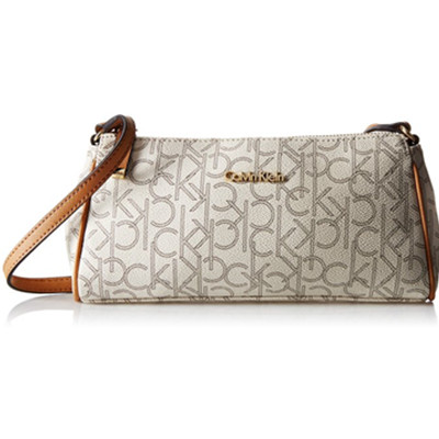 简约大方！Calvin Klein 卡尔文&middot;克莱恩 Logo 女士斜挎包