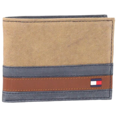 两色可选！ Tommy Hilfiger 男士拼接折叠钱包