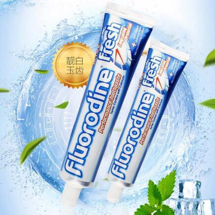 清新美白！氟洛迪恩 有氧美白型牙膏4只装