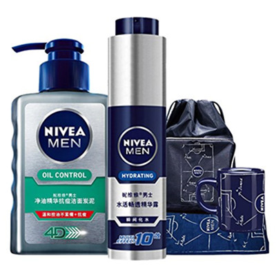 清爽舒适！NIVEA 妮维雅 男士水活小蓝管套装