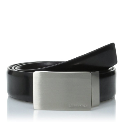 时尚！Calvin Klein Feather-Edge 男士真皮皮带