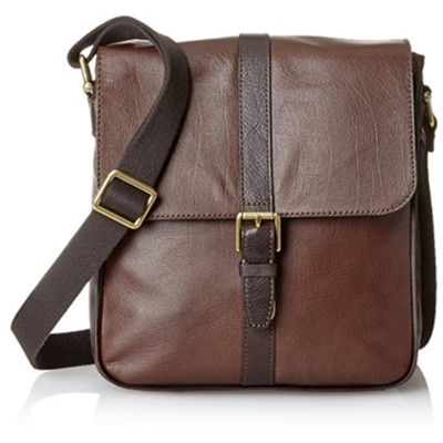 怒降！Fossil Estate NS City 男士真皮邮差包