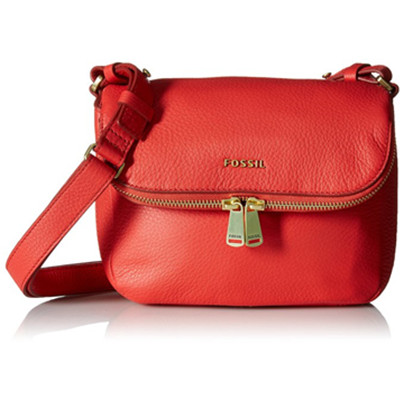 小巧精致！Fossil Preston Small Flap女士真皮斜挎包