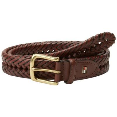 低价！Tommy Hilfiger 汤米&middot;希尔费格 男士真皮编制腰带