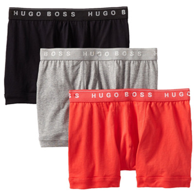 舒适贴身！Hugo Boss 3条装男士基本款全棉平角内裤