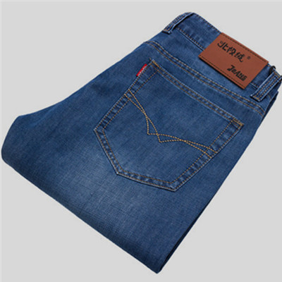 秋季单品！北极绒男士直筒休闲牛仔长裤858