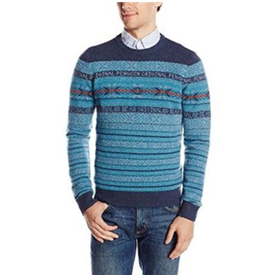 保暖舒适！企鹅Original Penguin A/O 男士圆领羊毛衫