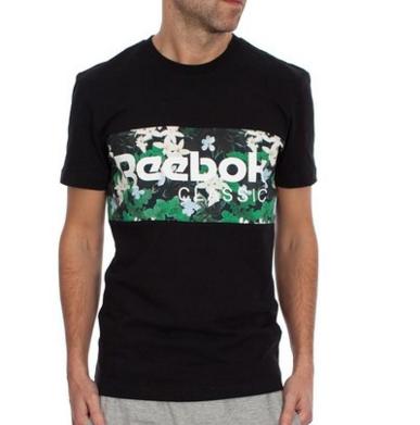 休闲白搭！Reebok 锐步 男式 短袖T恤 AK0402