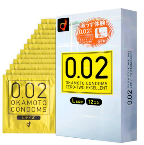 薄且更坚韧！！冈本避孕套 002 超薄透明套身L码12片装