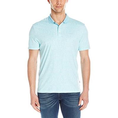 成熟！Calvin Klein CK Geo Printed 男液态棉Polo衫