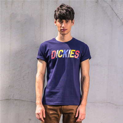 炫彩印花！Dickies彩色字母变形印花 圆领短袖T恤162M30EC38