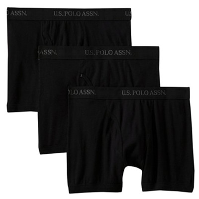 超值！U.S. POLO ASSN. 美国马球协会男款平角内裤3条装