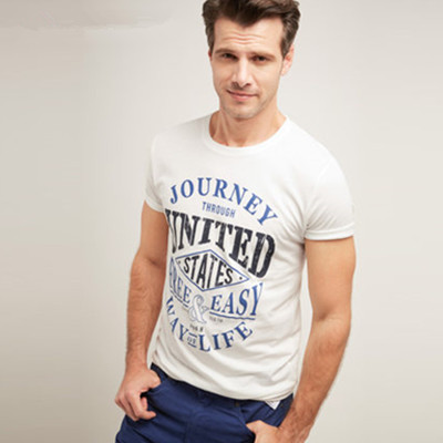 多色可选！ESPRIT全棉舒适字母印花短袖T恤-066EE2K004