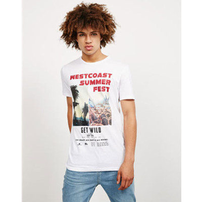 夏季清仓！Bershka男士印花T恤07970922