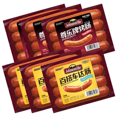 经典美味！尊乐香肠 高端超市同款经典双拼 260g&times;6