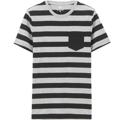 新低！佐丹奴男式撞色条纹短袖T恤91026214