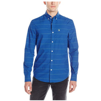 L码！企鹅Original Penguin Neon 男款修身长袖衬衫