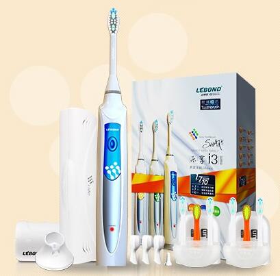 家庭装！力博得Ilife系列I3声波电动牙刷 含6支刷头