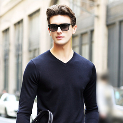 秋季佳品！恒源祥男V领针织衫15632