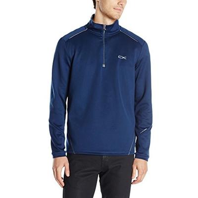 好价！Calvin Klein Heavy 男士1/4拉链套头运动衫