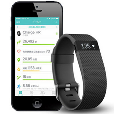 心率监测！Fitbit charge hr智能心率手环