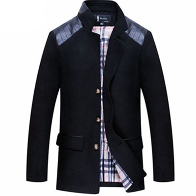 商务休闲！北极绒男士短款毛呢大衣JZL-DY1611