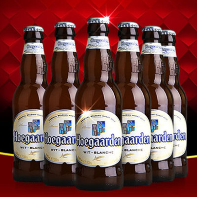 好价再来！Hoegaarden福佳白小麦白啤酒330ml*6瓶