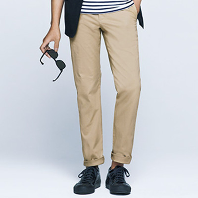 直降！UNIQLO优衣库男装修身无褶长裤163902