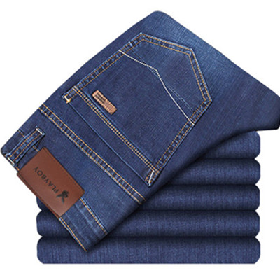 商务休闲！PLAYBOY花花公子男士宽松直筒中腰牛仔裤7001+