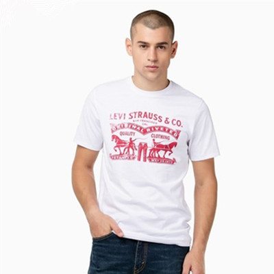 近期好价！李维斯Logo印花纯棉圆领短袖T恤17783-0201