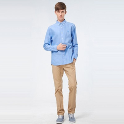 新低！佐丹奴小熊骑车刺绣纯棉牛津纺衬衫01045543