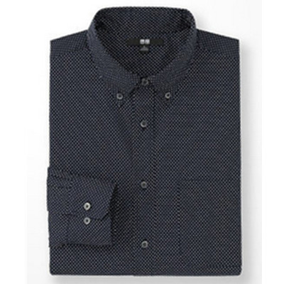 历史好价！UNIQLO优衣库优质长绒棉印花衬衫(长袖)180782