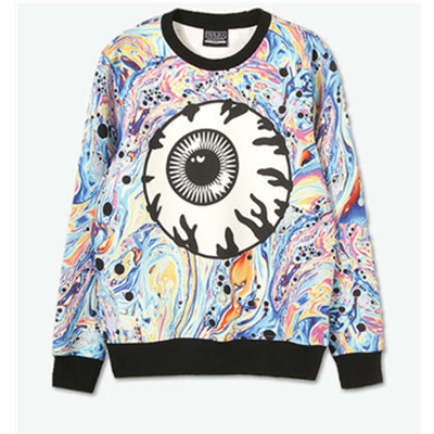 潮流个性！Mishka 守望眼球印花圆领套头卫衣