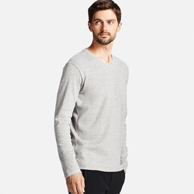 秋季佳品！UNIQLO优衣库柔软V领T恤(长袖)172339