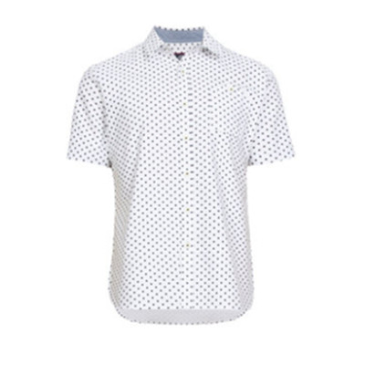 休闲波点！C＆A男式波点牛津布短袖衬衫CA200172740