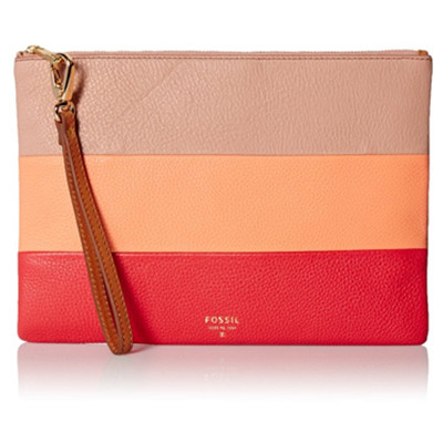 个性时尚！Fossil Large Wristlet 女士手拿包