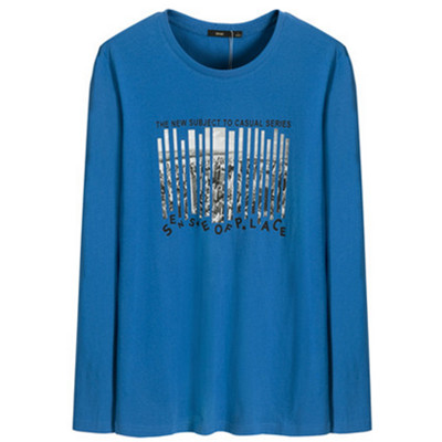 秋季优选！森马纯棉圆领印花长袖T恤19-316011801