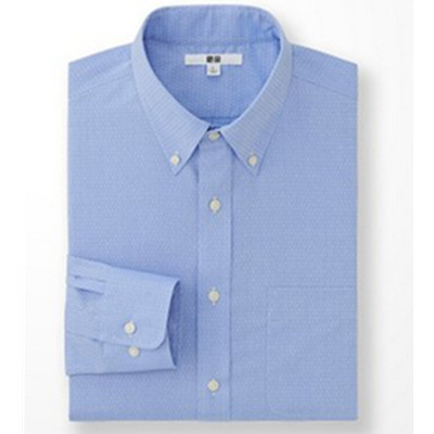 百搭单品！UNIQLO优衣库精纺提花衬衫(长袖)180753