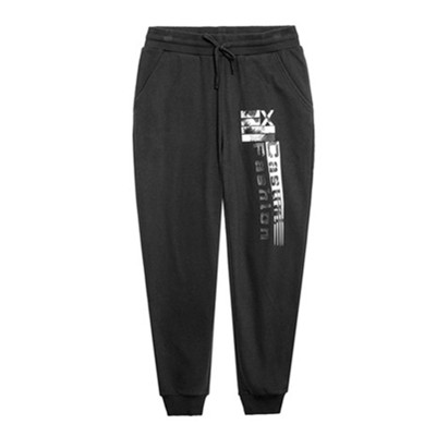 时尚潮流！森马系带中低腰字母条纹印花长裤