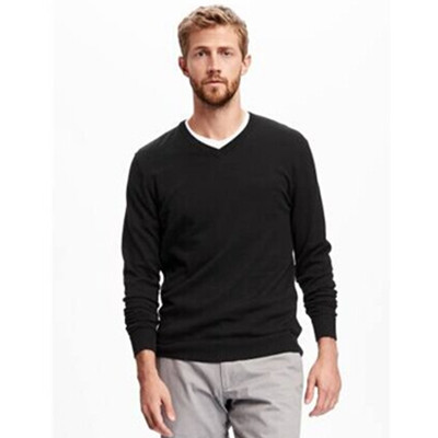 经典设计！Old Navy纯色全棉V领休闲针织衫274530-1