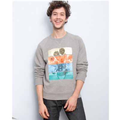 休闲个性！Gap梵高系列向日葵插肩袖卫衣464816