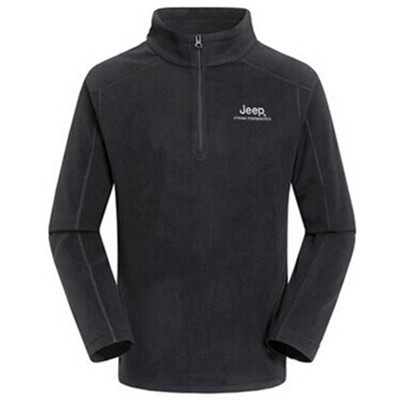 加厚保暖！Jeep吉普男款半开胸抓绒衣J661010830