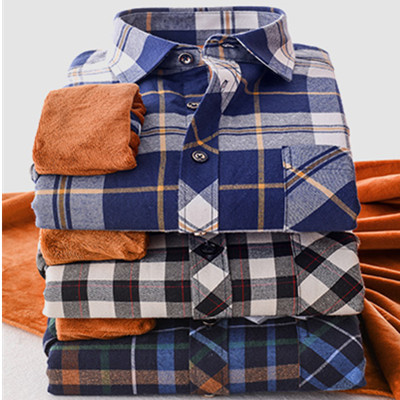 加绒加厚！波司登冬季男士保暖长袖衬衫BSD-B09